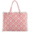 Pink and Orange Fringed Bag