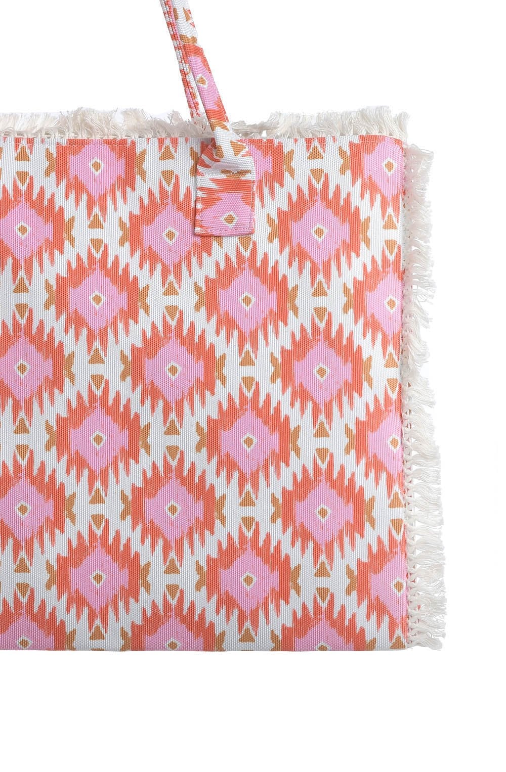 Pink and Orange Fringed Bag