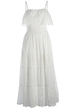 White Broderie Anglaise Gypsy Style Dress