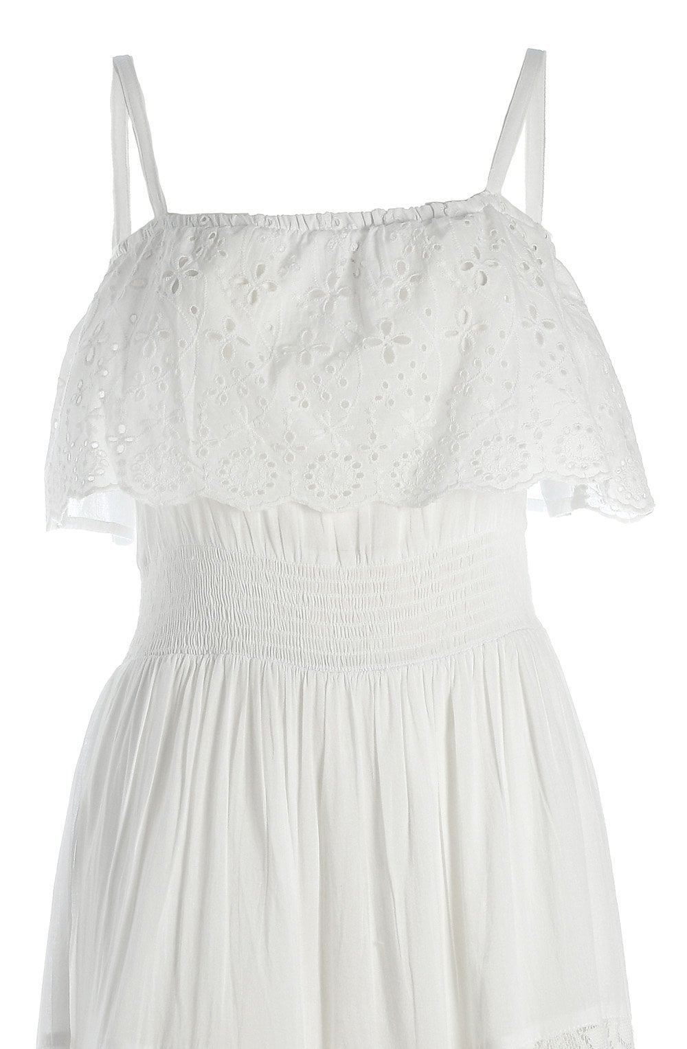 White Broderie Anglaise Gypsy Style Dress