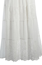 White Broderie Anglaise Gypsy Style Dress