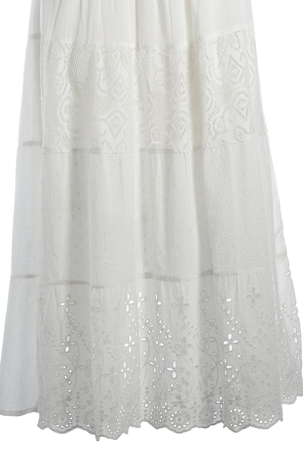 White Broderie Anglaise Gypsy Style Dress