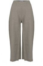 Fango Embroidered Linen Cropped Trousers