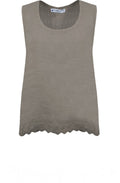 Fango Embroidered Linen Sleeveless Top