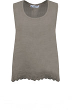 Fango Embroidered Linen Sleeveless Top