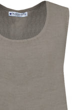 Fango Embroidered Linen Sleeveless Top