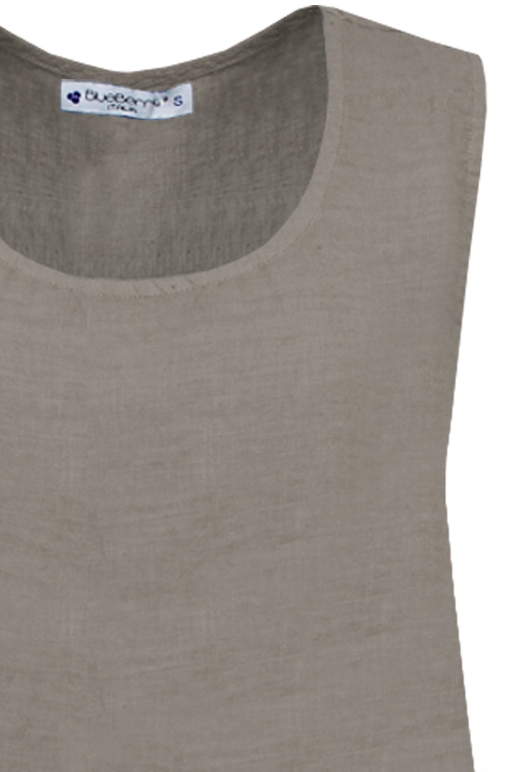 Fango Embroidered Linen Sleeveless Top
