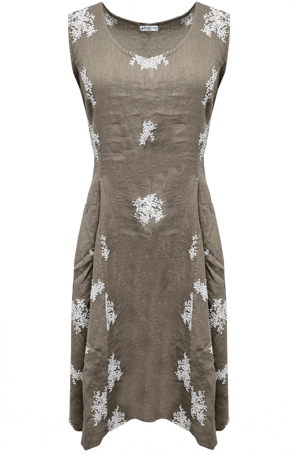 Fango Fit and Flare Linen Dress