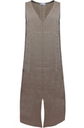 Fango Front Slit Linen Dress