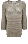Fango Open and Ribbed Knit Pullover