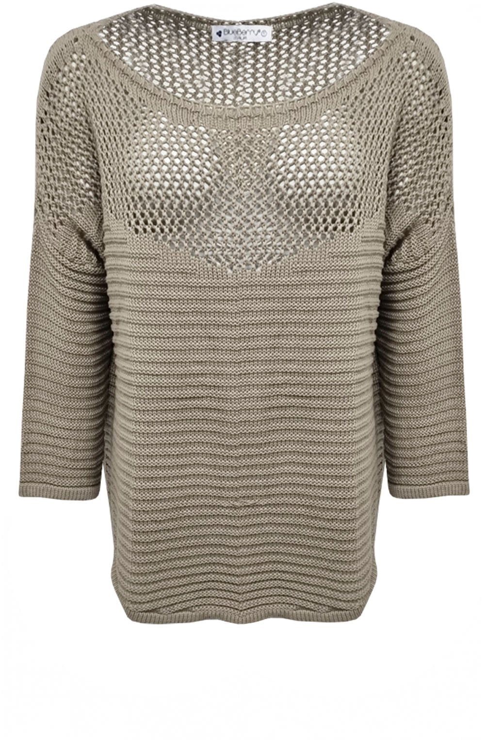 Fango Open and Ribbed Knit Pullover