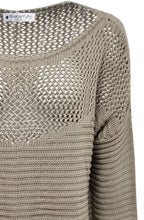 Fango Open and Ribbed Knit Pullover