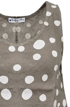 Fango Polka Dot Sleeveless Linen Top