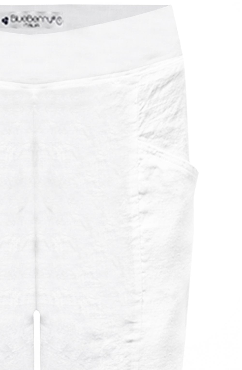 White Boot Leg Linen Trousers