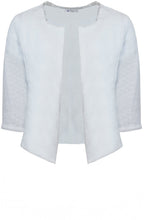 White Cotton Jacquard Fringed Jacket