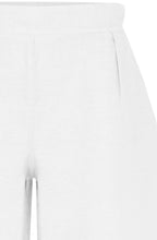 White Embroidered Linen Shorts