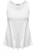 White Linen Sleeveless Top