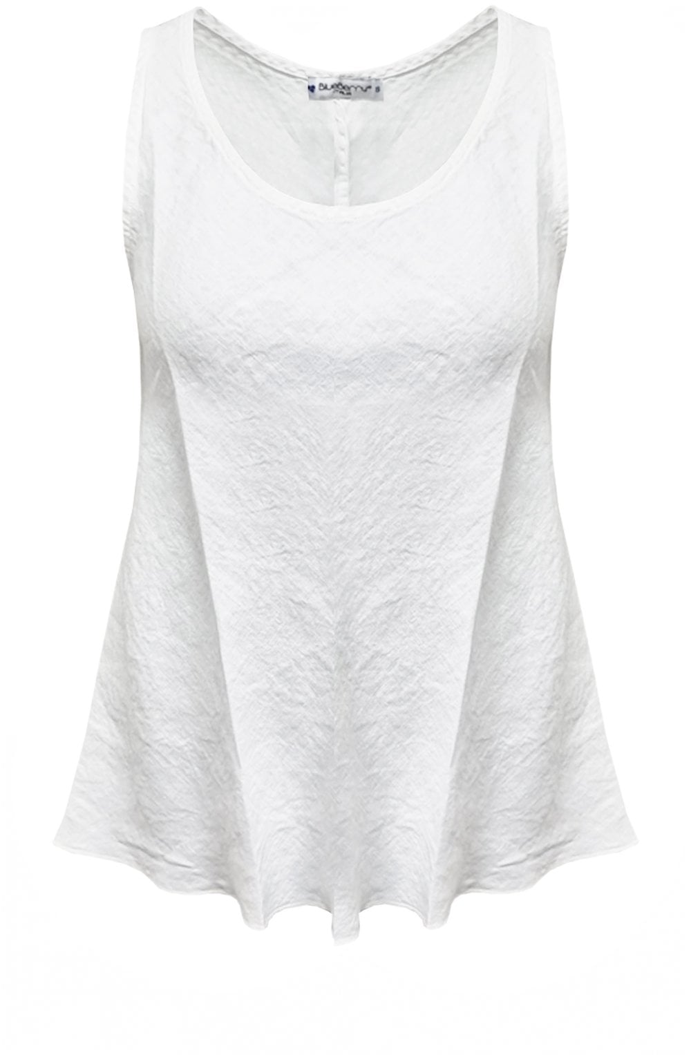 White Linen Sleeveless Top