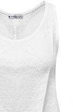 White Linen Sleeveless Top