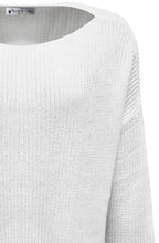 White Relaxed Side Split Pullover