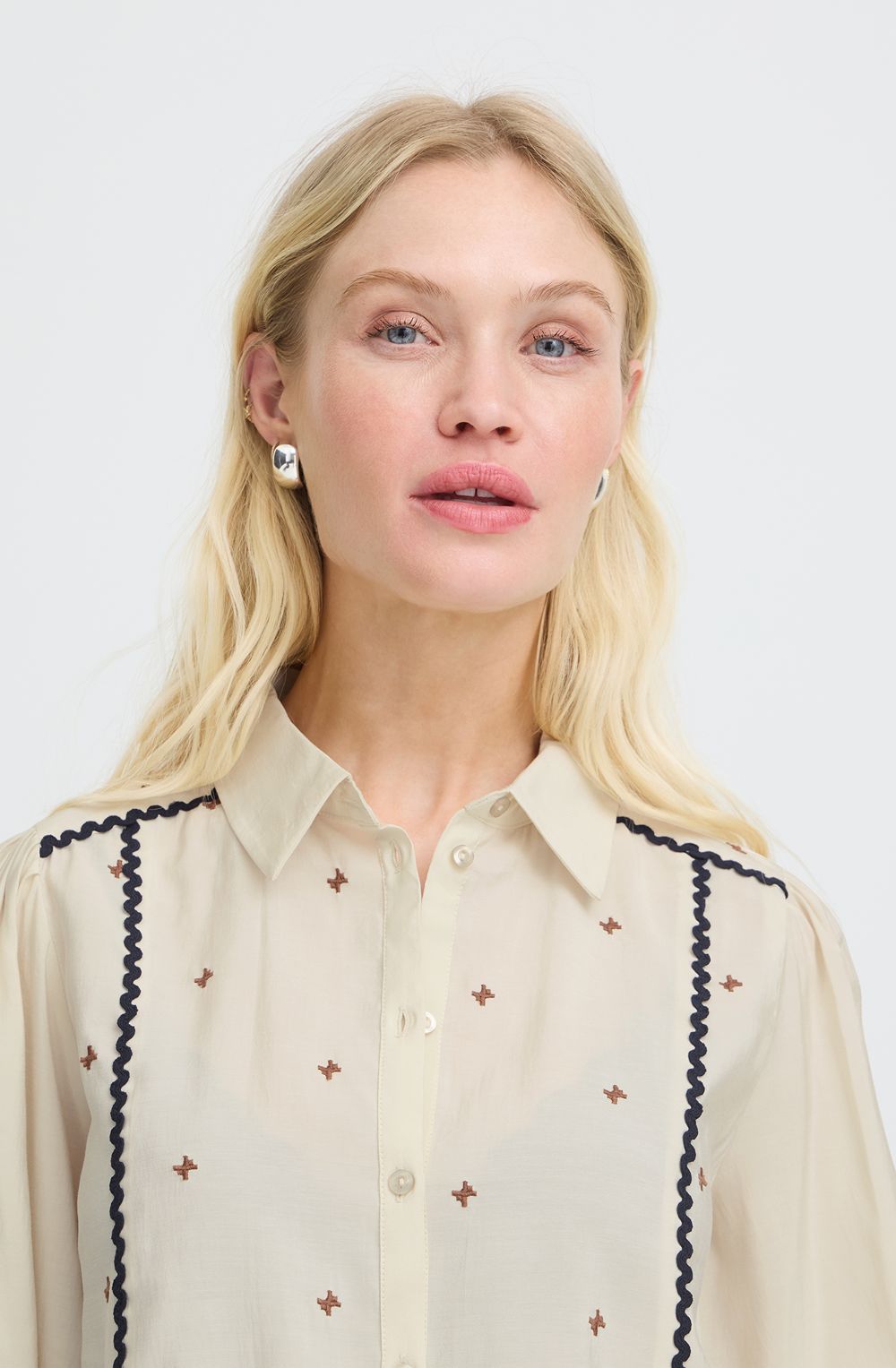 Embroidered Tribal Design Shirt