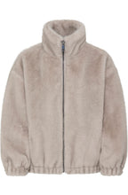 String Grey Faux Fur Jacket