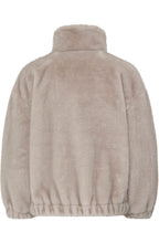 String Grey Faux Fur Jacket