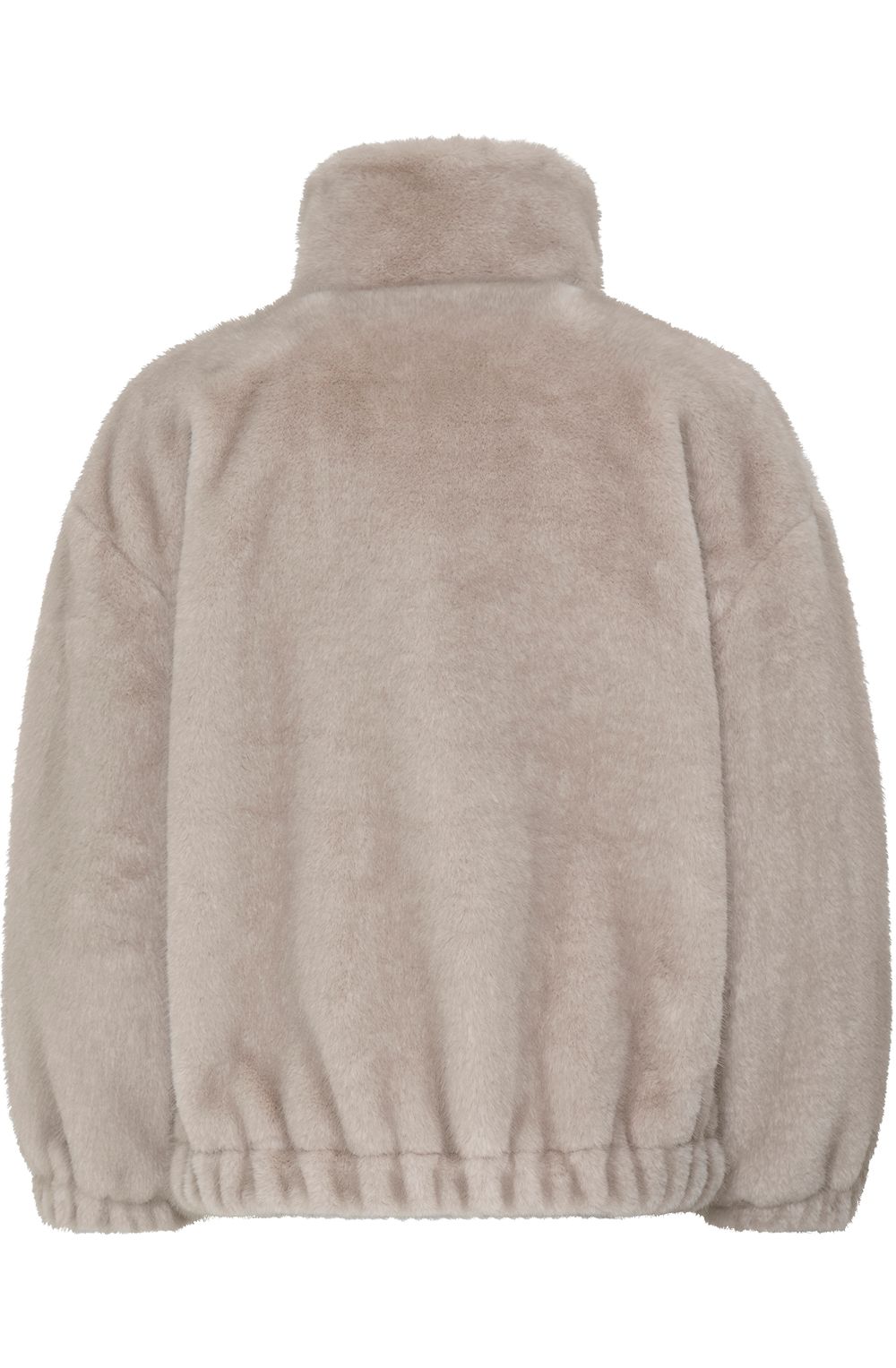 String Grey Faux Fur Jacket