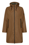 Sepia Long Hooded Raincoat