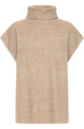 Walnut High Neck Poncho