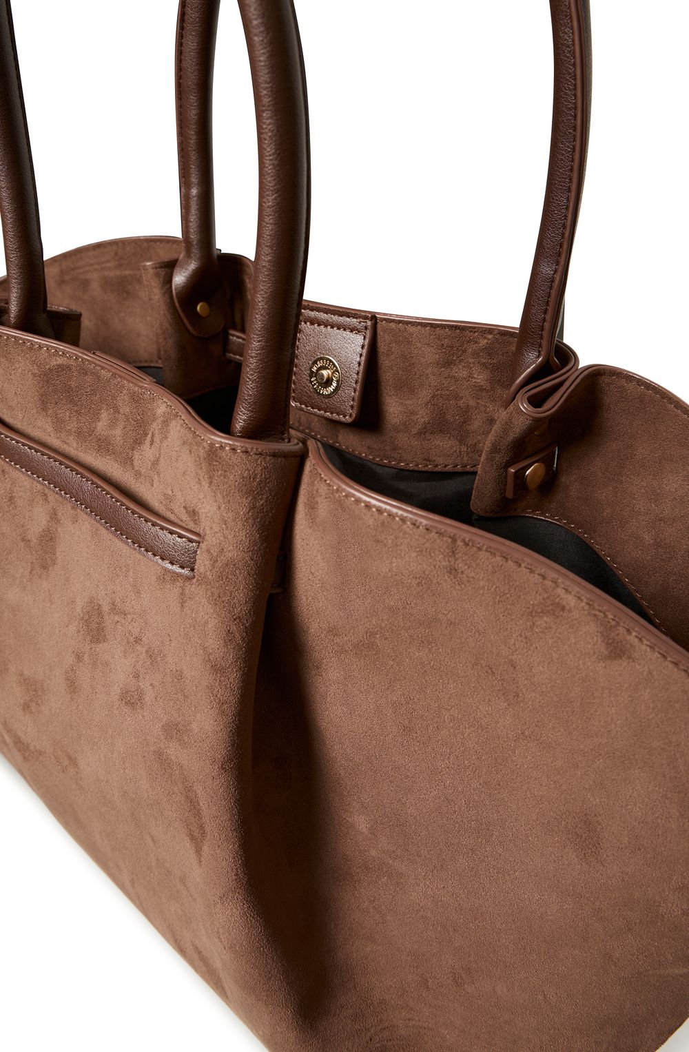 French Roast Faux Suede Tote Bag