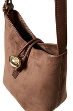 French Roast Faux Suede Bucket Bag