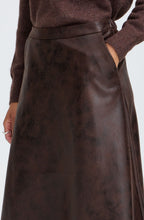 Java Faux Leather A-Line Skirt