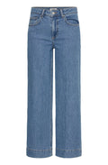 Mid Blue Denim Embroidered Pocket Jeans