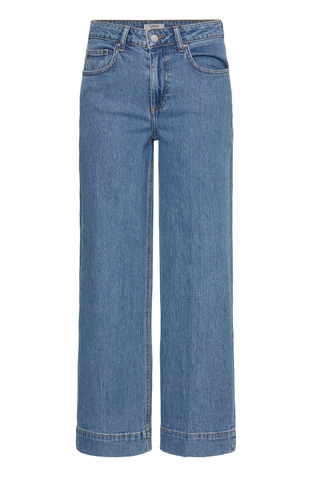 Mid Blue Denim Embroidered Pocket Jeans