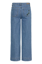 Mid Blue Denim Embroidered Pocket Jeans