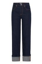 Rinse Blue Denim High Waist Ankle Length Jeans