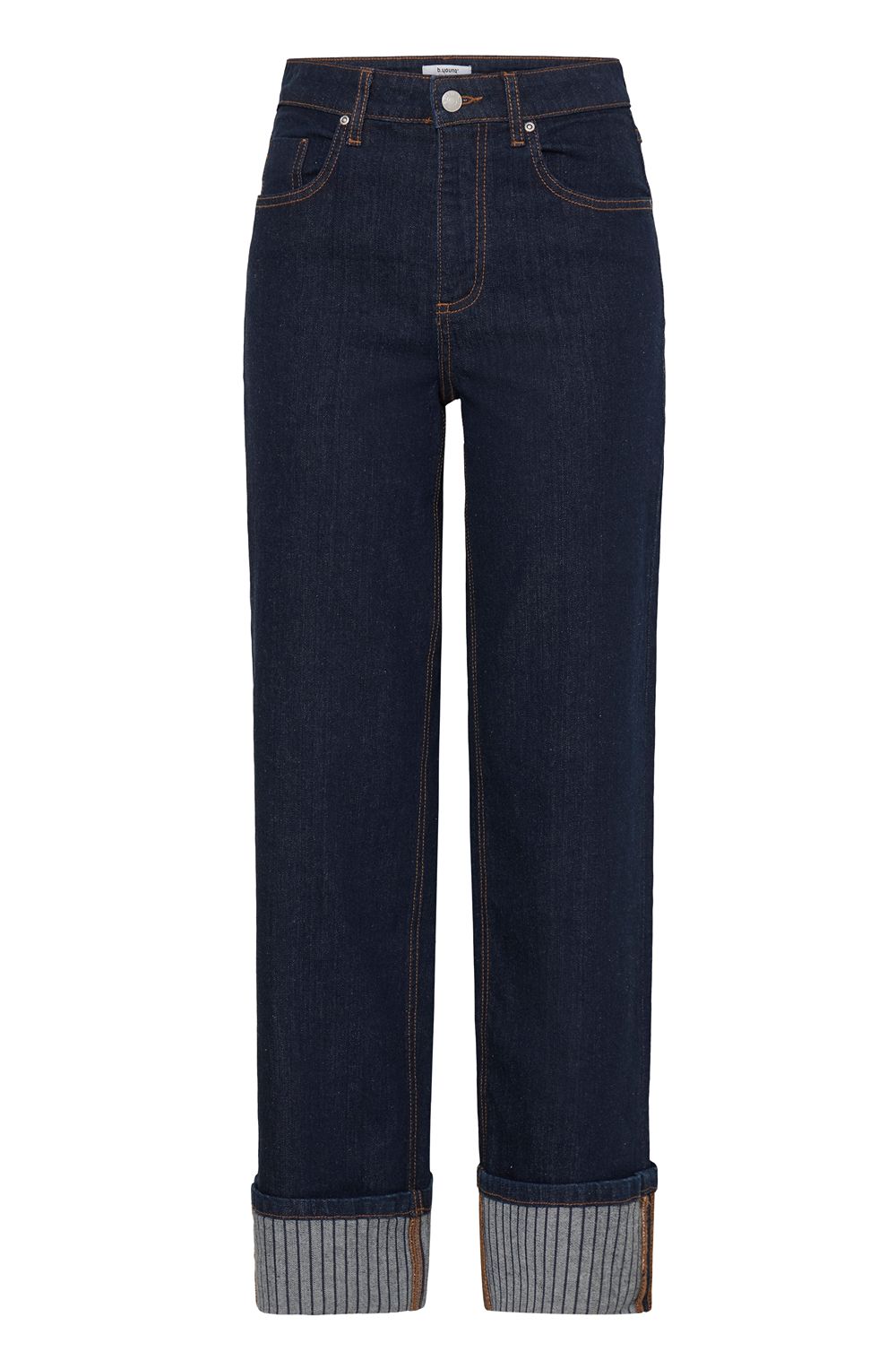 Rinse Blue Denim High Waist Ankle Length Jeans