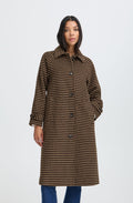 Olive Night Checked Coat