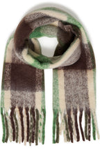Green Check oversized Chunky Scarf