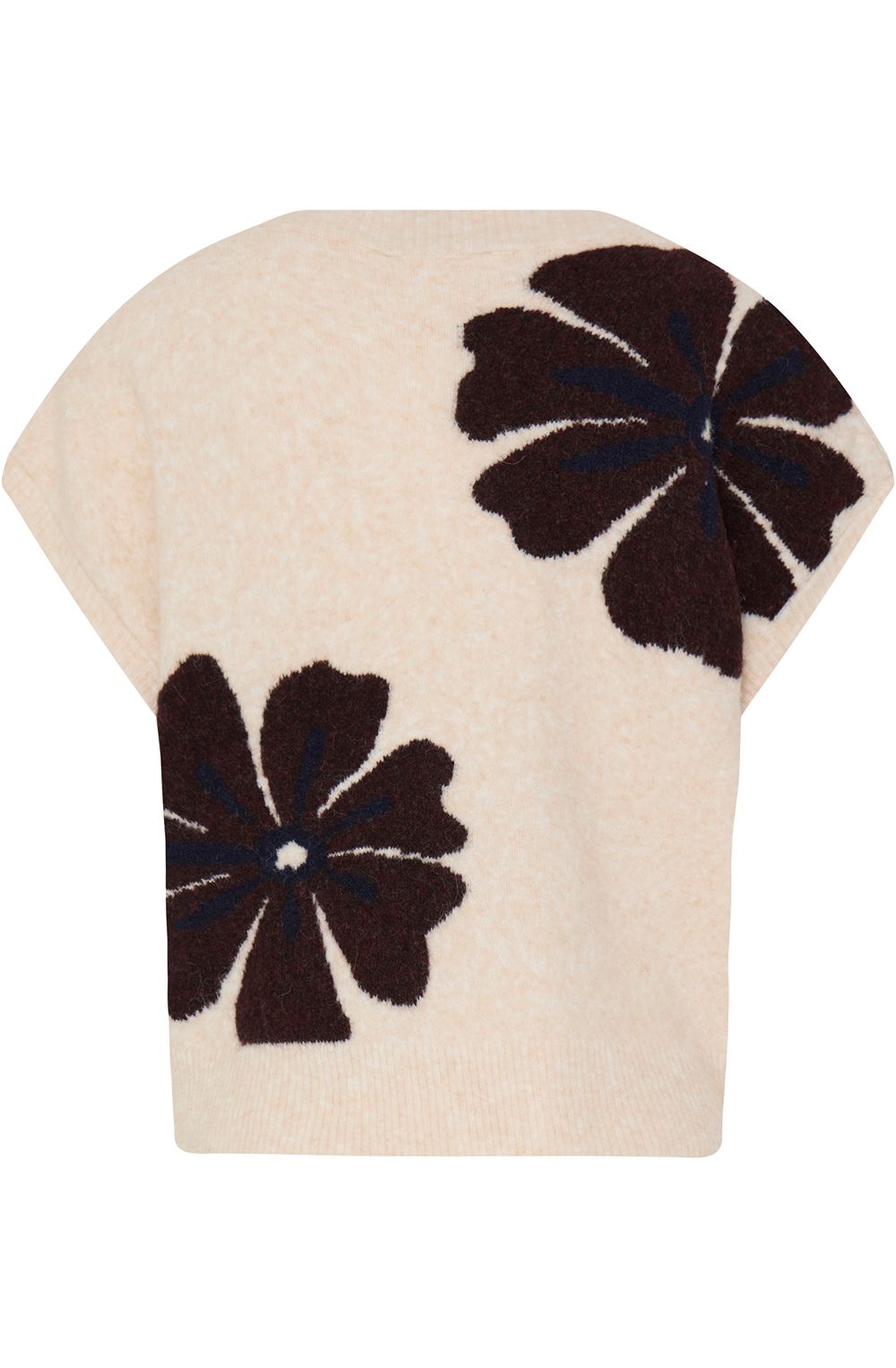 Dark Sapphire Flower Short Sleeve Pullover