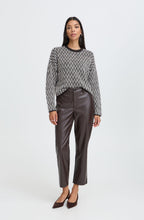 Java Brown Distorted Stripe Jumper
