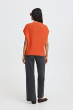 Pumpkin Oversized Chunky Knit Waistcoat