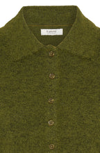 Avocado Melange Collared Cardigan