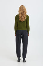 Avocado Melange Collared Cardigan