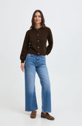Java Melange Jewelled Button Cardigan