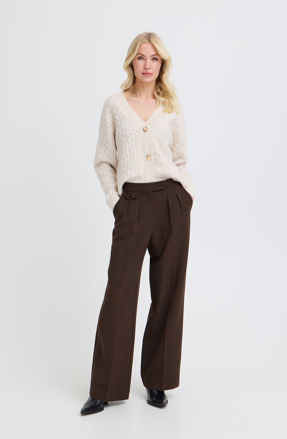 Java Brown Barrel Fit Earl Trousers