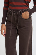 Java Brown Wide Leg Jeans