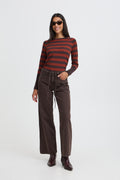Java Brown Wide Leg Jeans