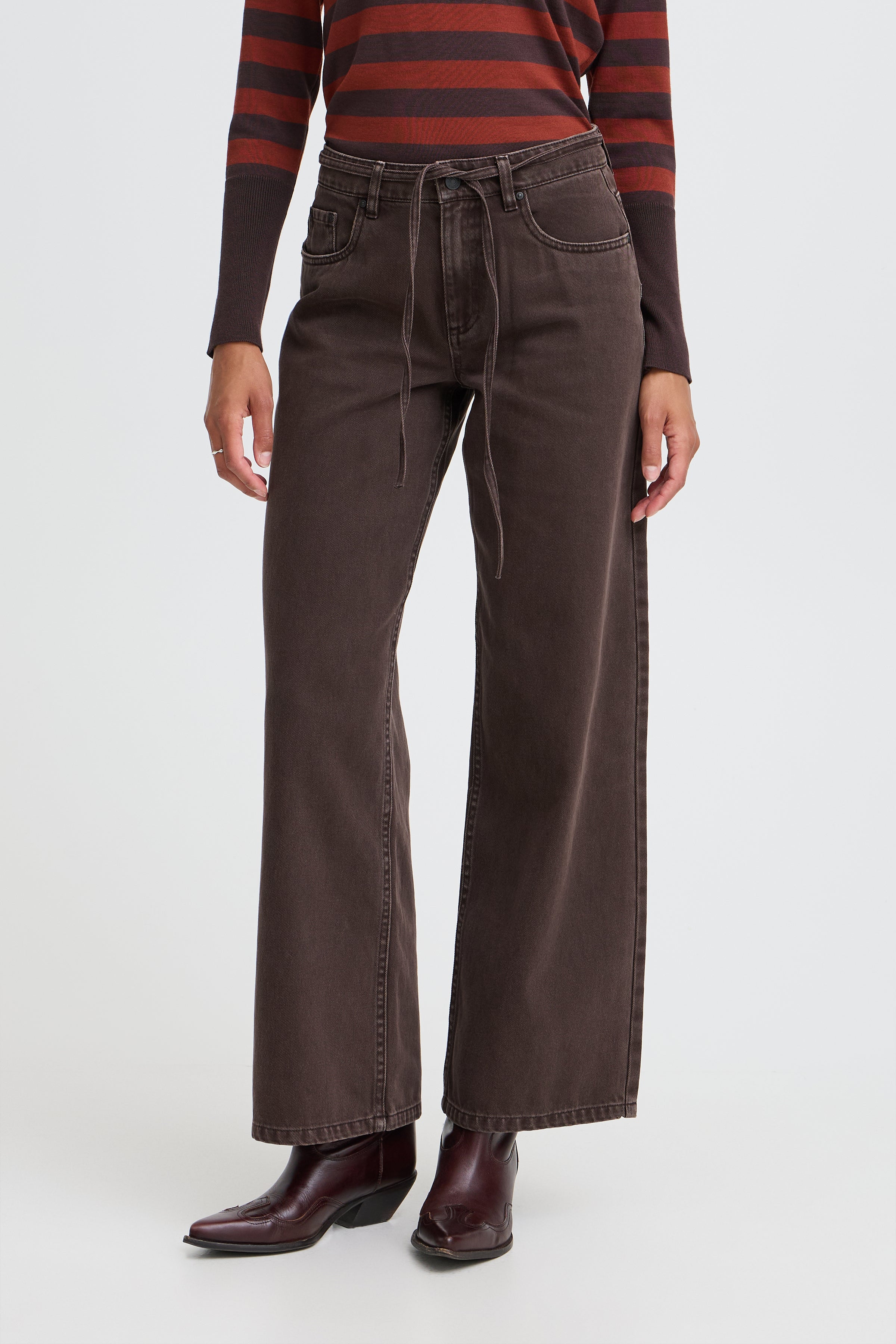 Java Brown Wide Leg Jeans
